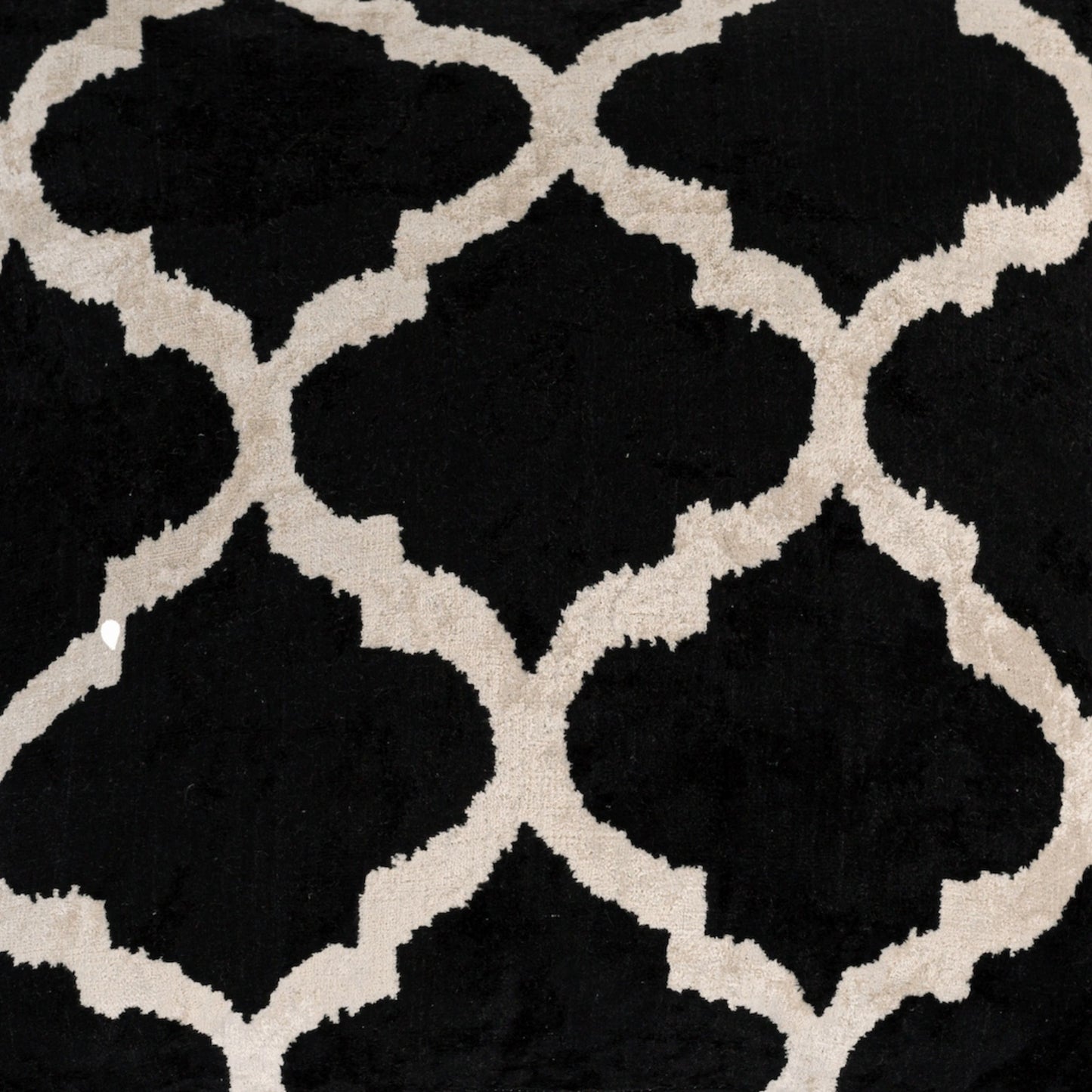 Luxury handmade ikat velvet pillow cover Black & White