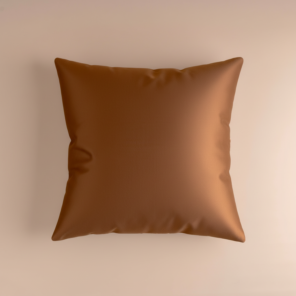 Silk Velvet Ikat Cushion – Off White/Brown/Saffron Gold