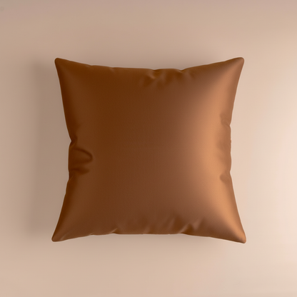 Silk Velvet Ikat Cushion – Off White/Brown/Saffron Gold